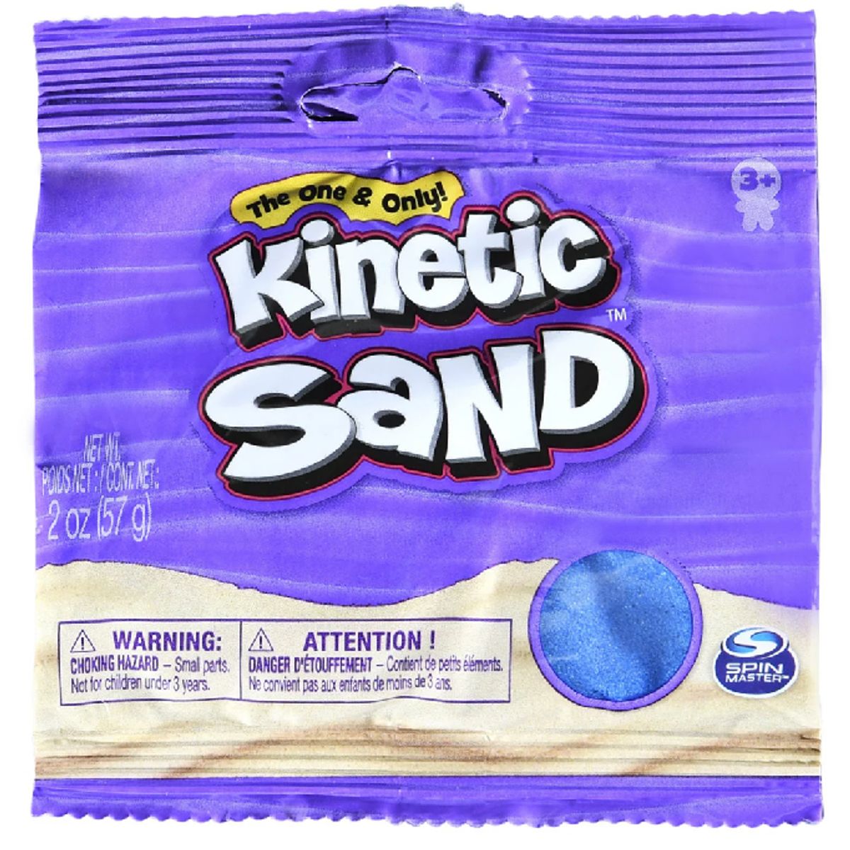 GENERICO - Pack x 4 Kinetic Sand bolsita 57 grs de arena cinética azul