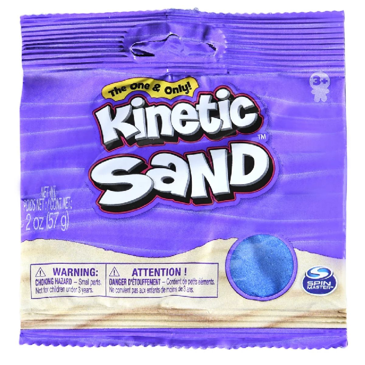 GENERICO - Pack x 4 Kinetic Sand bolsita 57 grs de arena cinética azul