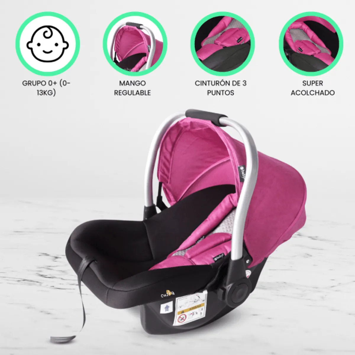EBABY - Portabebé de Lujo «TERRY» Pink