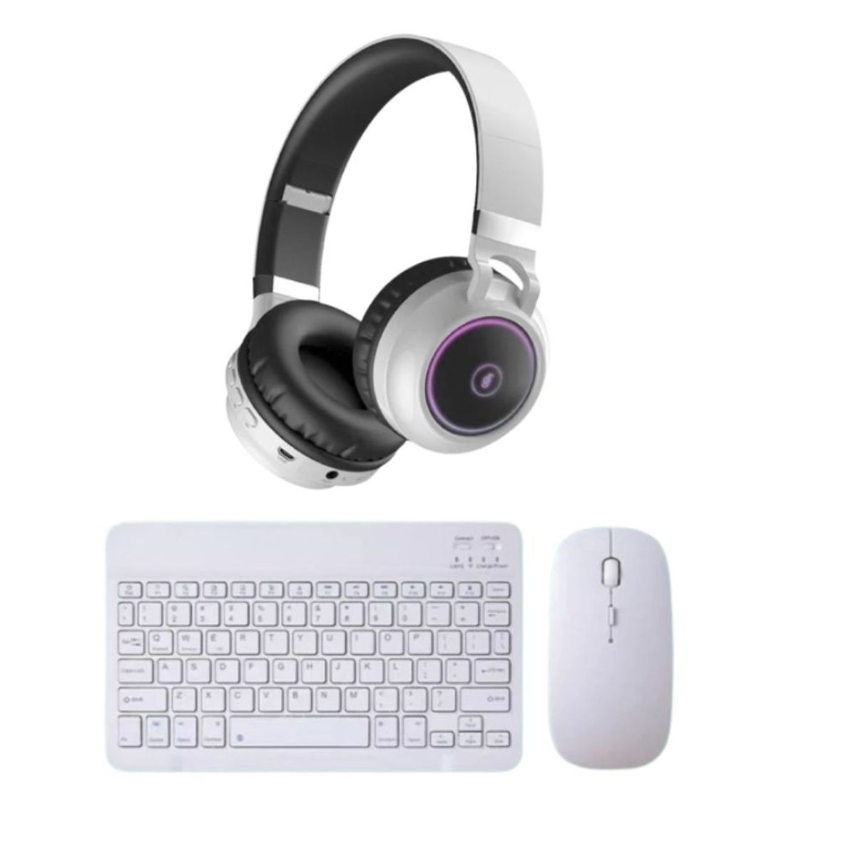 GENERICO - Kit Headphone DB Blanco + Teclado y Mouse Blanco