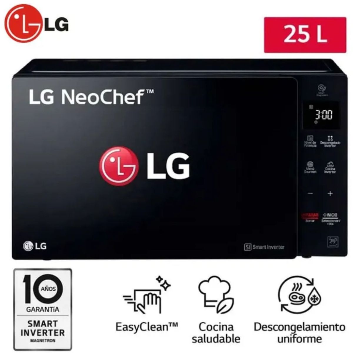 LG - Horno Microondas LG MS2536GIS EasyClean 25L