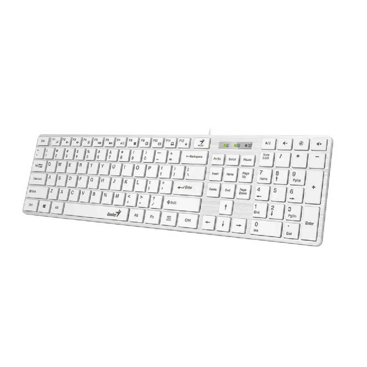 GENIUS - TECLADO GENIUS SMART SLIMSTAR 126 USB MULTIMEDIA SP WHITE