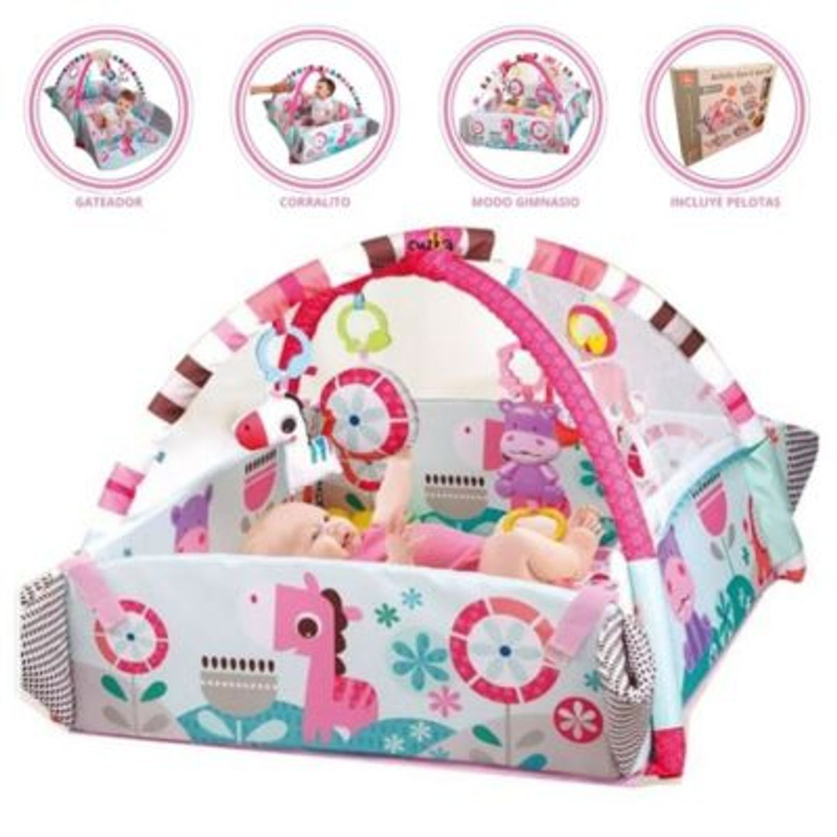 CUZKA - Gymnasio Centro de Entretenimiento 3 en 1 ''GYMCO'' ROSADO