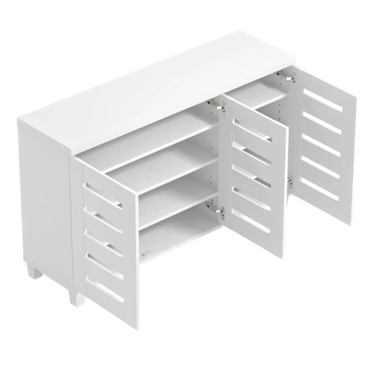 R&R MUEBLES - Zapatera Moderna Ruri 3 Puertas Blanco R&R MUEBLES