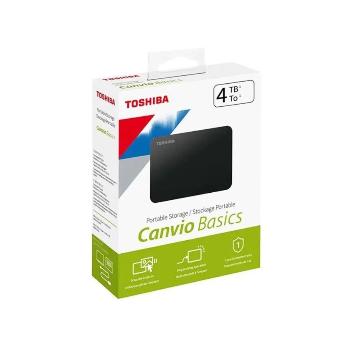Toshiba - Disco Duro Externo Toshiba Canvio Basic 4TB