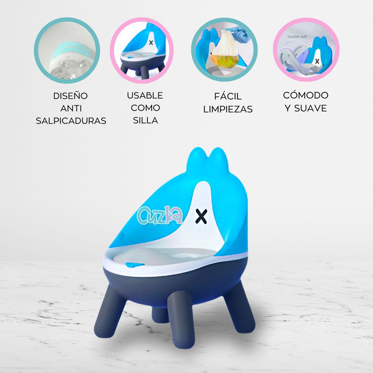 GENERICO - Asiento Bacinica «COMFY KID» Light Blue