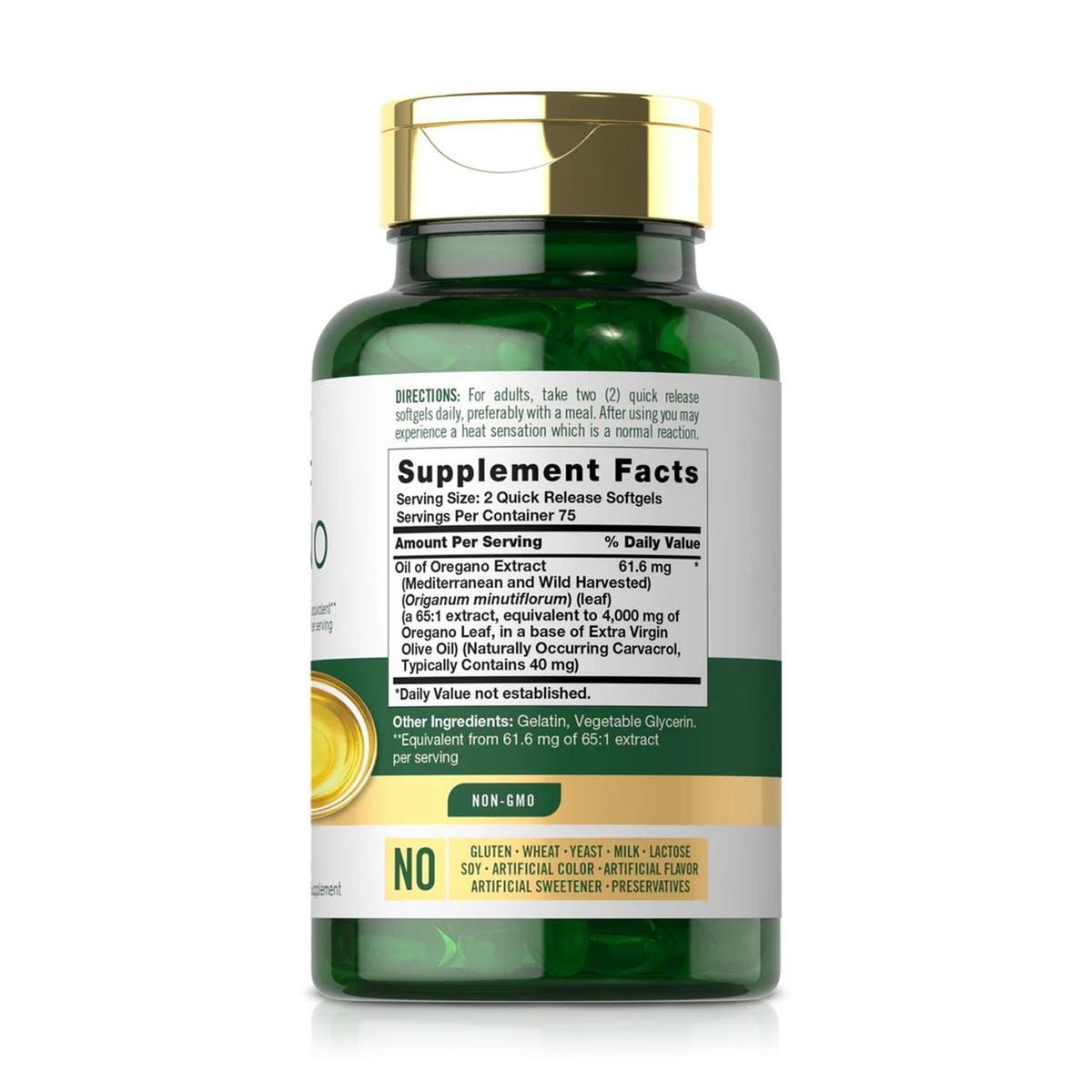 VITAMINA - Aceite de Orégano 4000mg (150 Softgels) - Carlyle