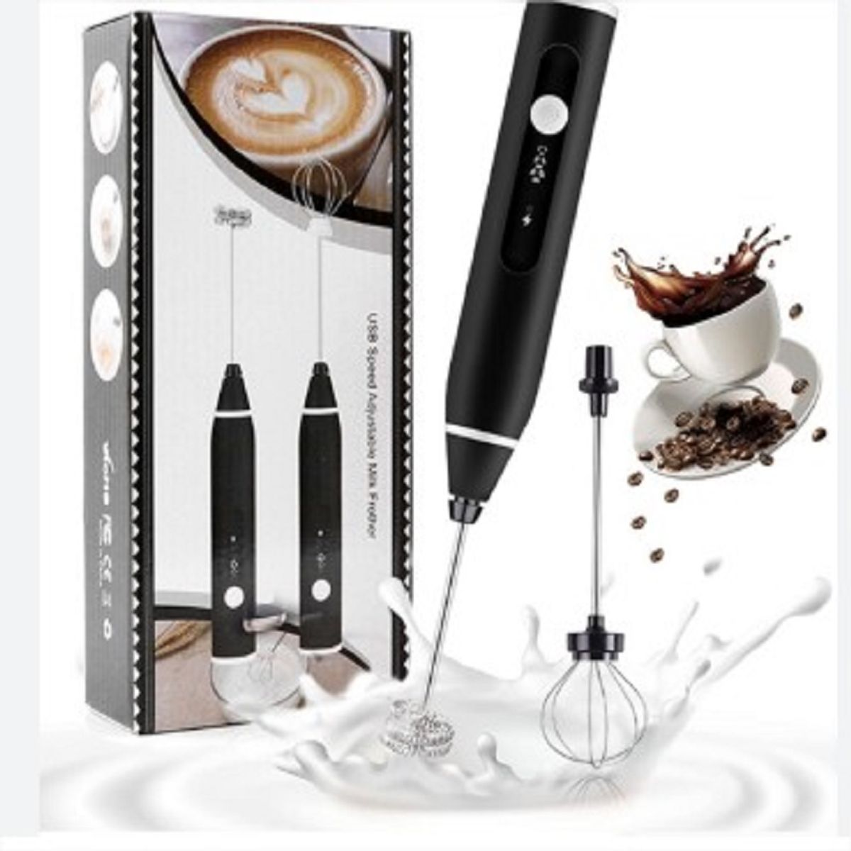 GENERICO - BATIDOR REMOVEDOR ESPUMADOR ELECTRICO USB PARA LECHE