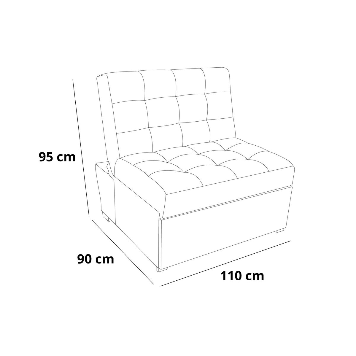 BARAKA HOME - Sofá Cama Chani 1 Plz - Beige claro