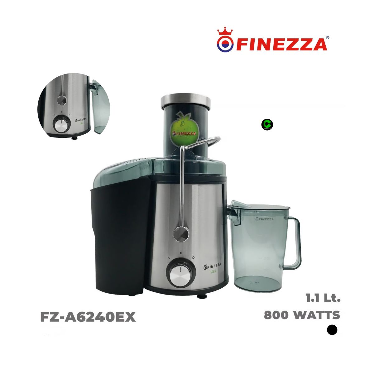 FINEZZA - Extractor Eléctrico FINEZZA de 1.1 Litros 800W FZ-A6240EX