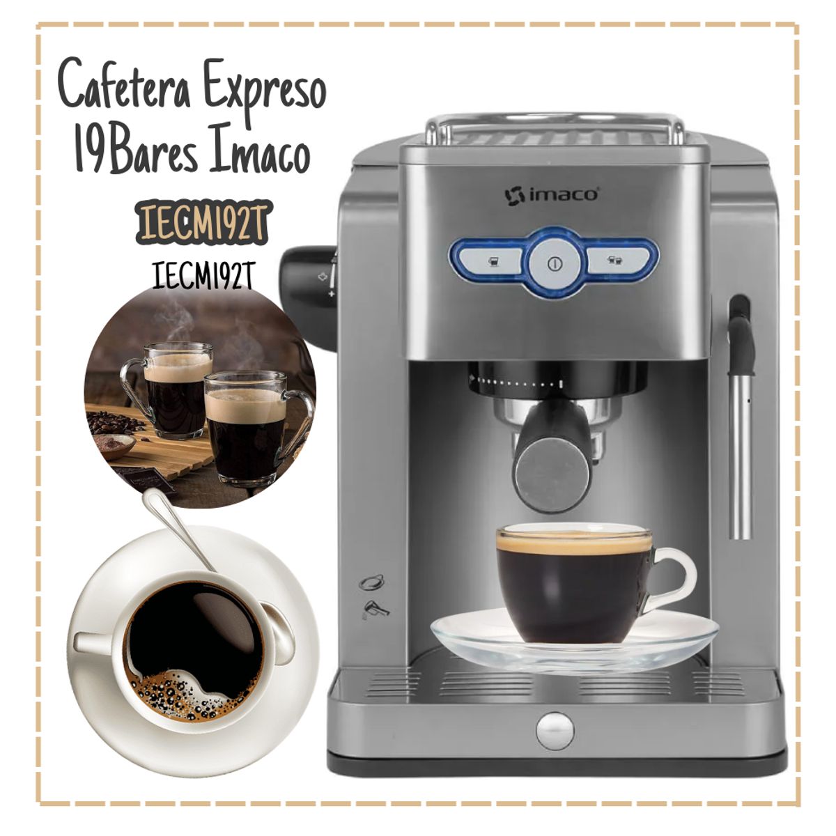 IMACO - Cafetera Expreso 19 Bares Imaco - IECM192T