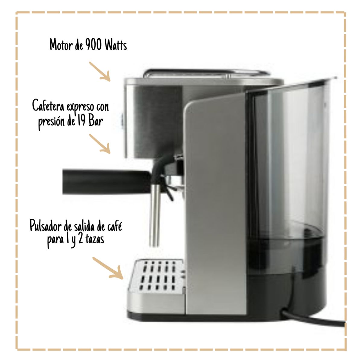 IMACO - Cafetera Expreso 19 Bares Imaco - IECM192T