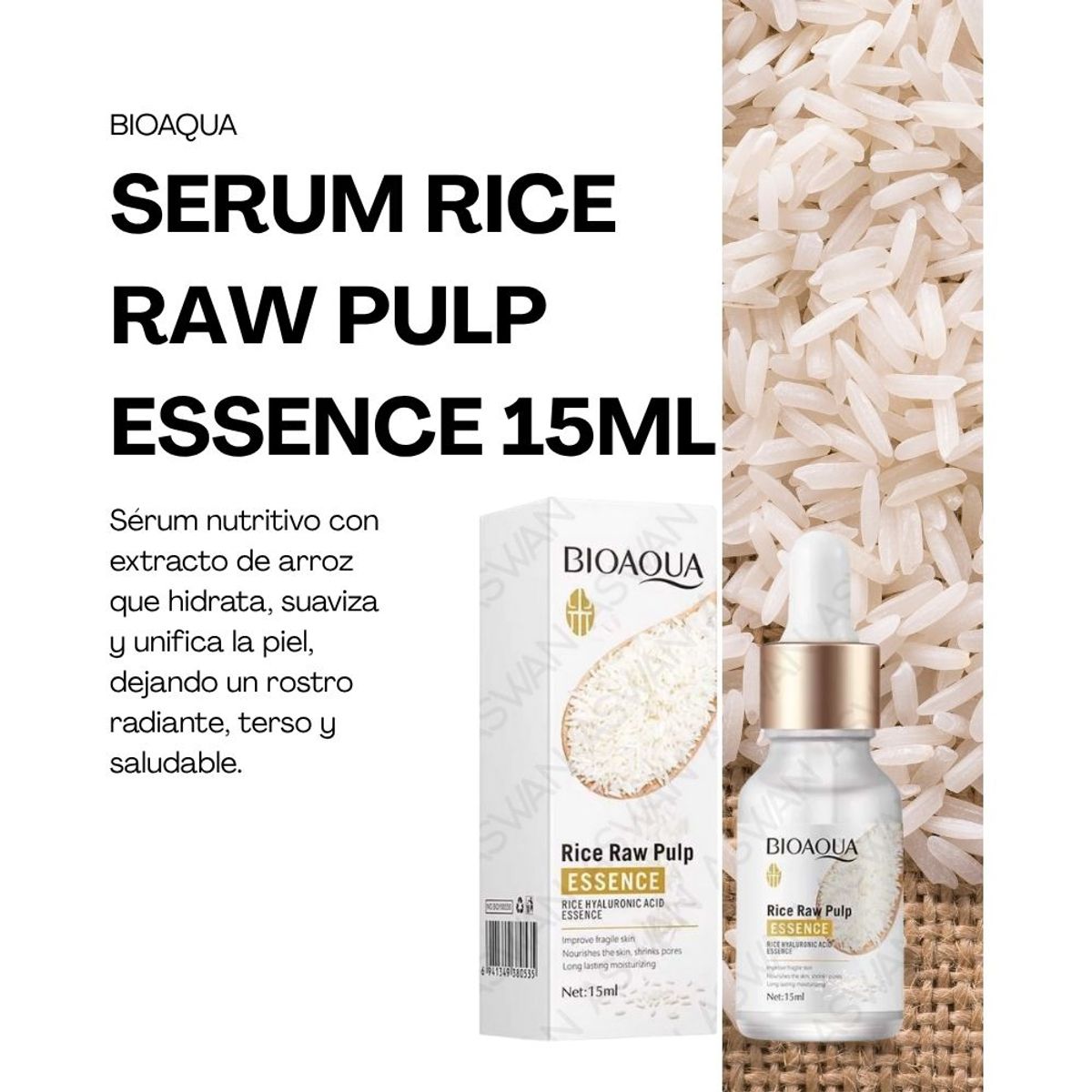 BIOAQUA - Serum Rice Raw Pulp Essence 15ml - BIOAQUA
