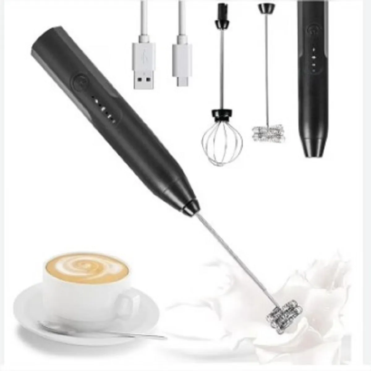 GENERICO - BATIDOR REMOVEDOR ESPUMADOR ELECTRICO USB PARA LECHE