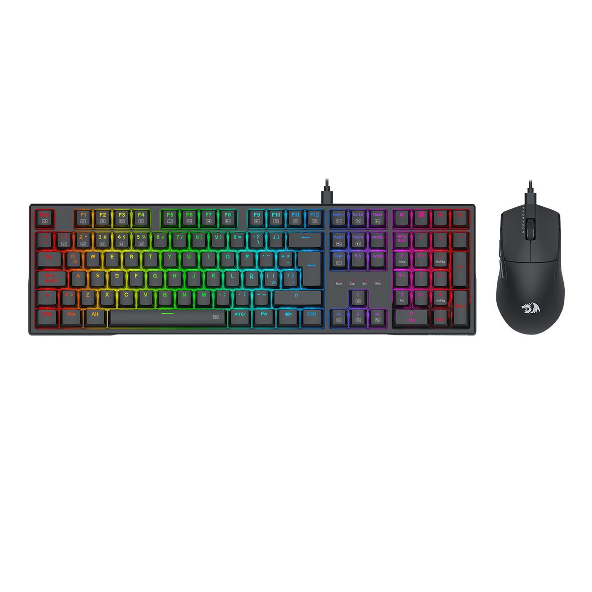 REDRAGON - KIT S146 2 en 1 Teclado (k668) + Mouse(M724) Redragon negro