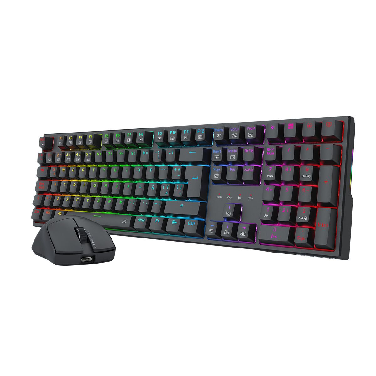 REDRAGON - KIT S146 2 en 1 Teclado (k668) + Mouse(M724) Redragon negro
