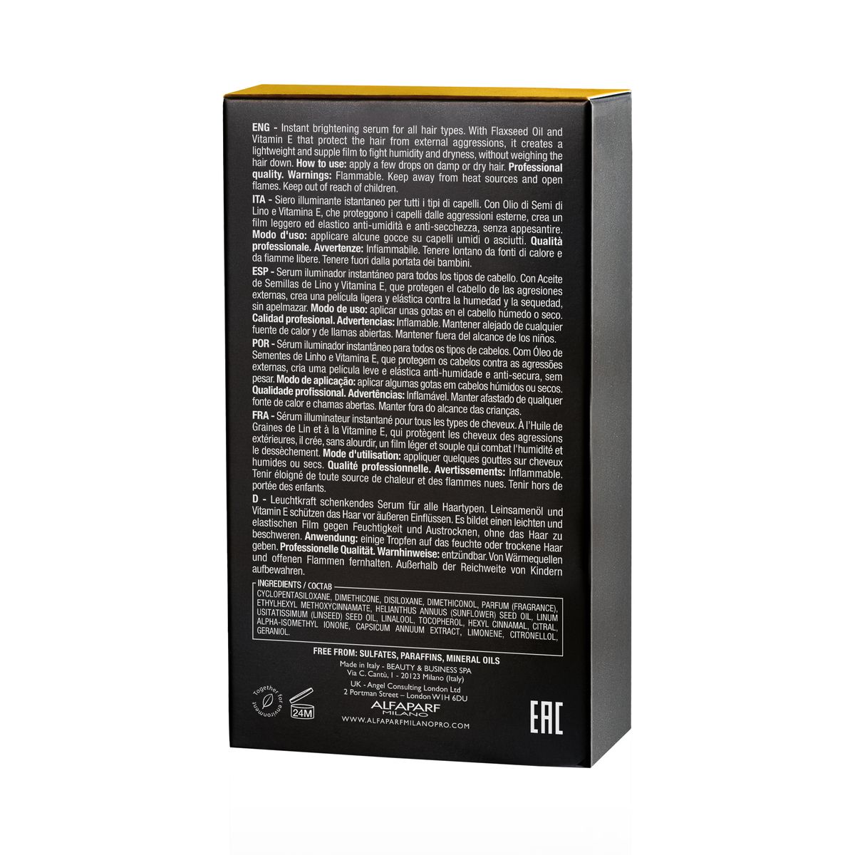 ALFAPARF MILANO - ALFAPARF SEMI DI LINO – Cristalli liquidi 50 ml