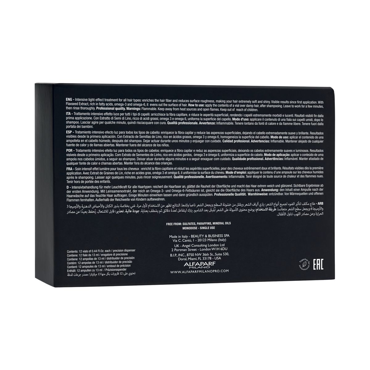 ALFAPARF MILANO - ALFAPARF SEMI DI LINO Sublime Essential Oil 12 unid x13ml