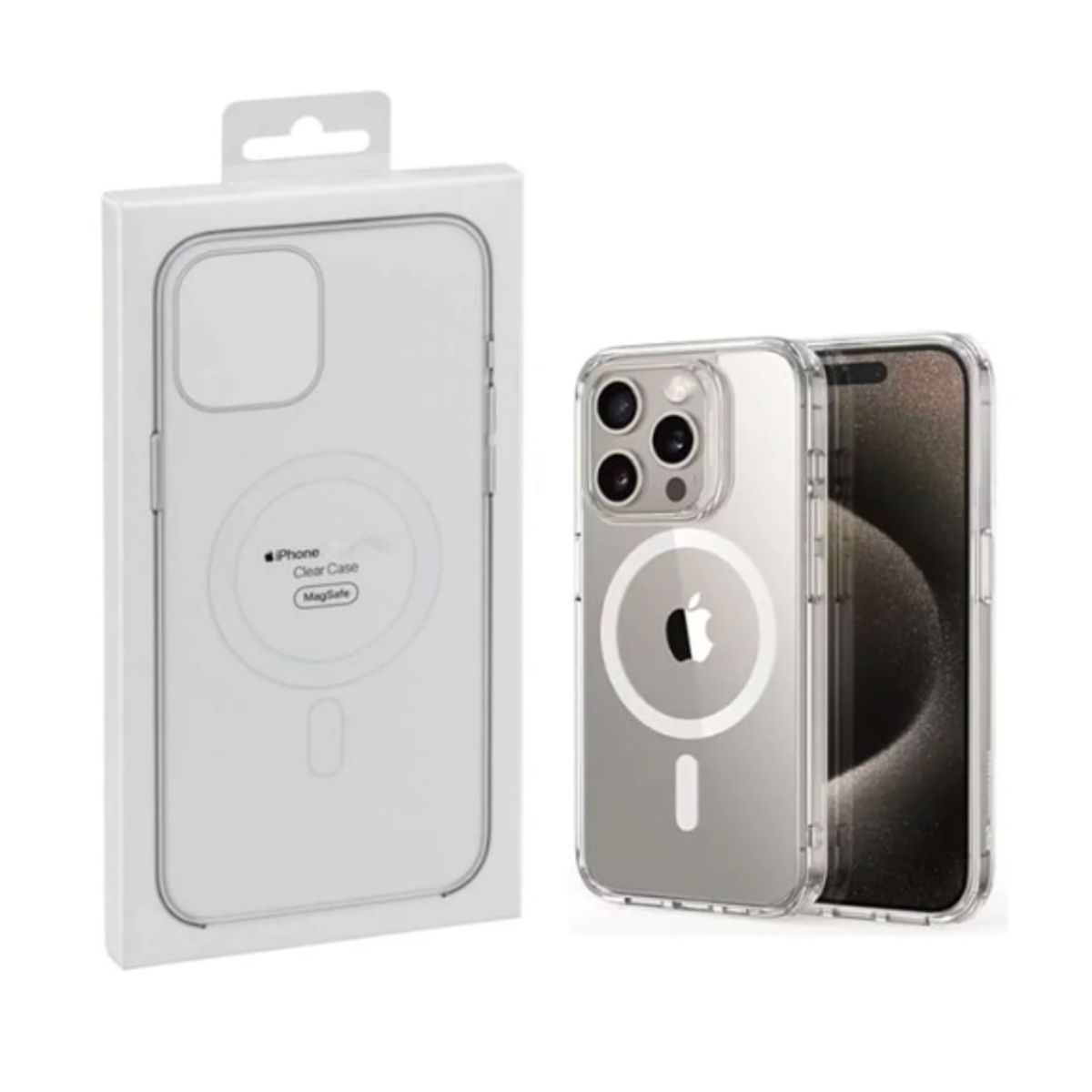GENERICO - Funda Clear Case con MagSafe iPhone 16 PRO MAX + Mica de Vidrio