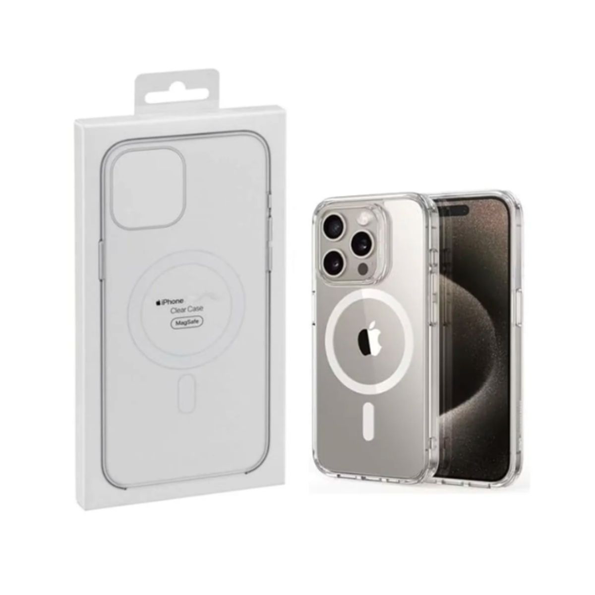 GENERICO - Funda Clear Case con MagSafe iPhone 16 PRO MAX + Mica de Vidrio