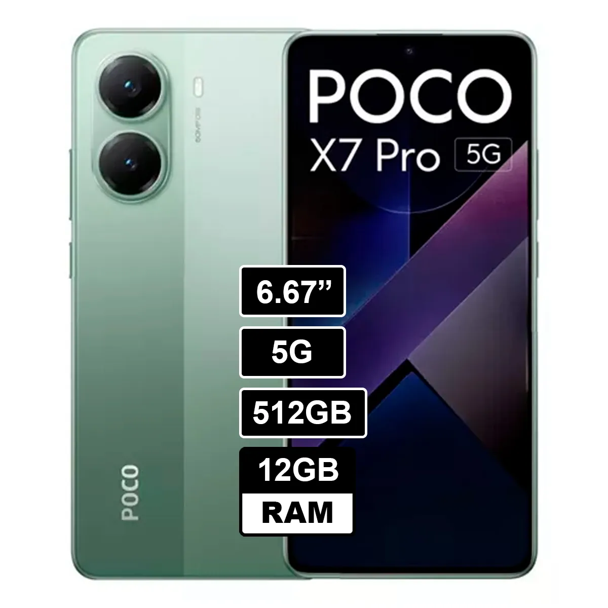 XIAOMI - Celular Xiaomi Poco X7 Pro 5G 12GB 512GB  Verde