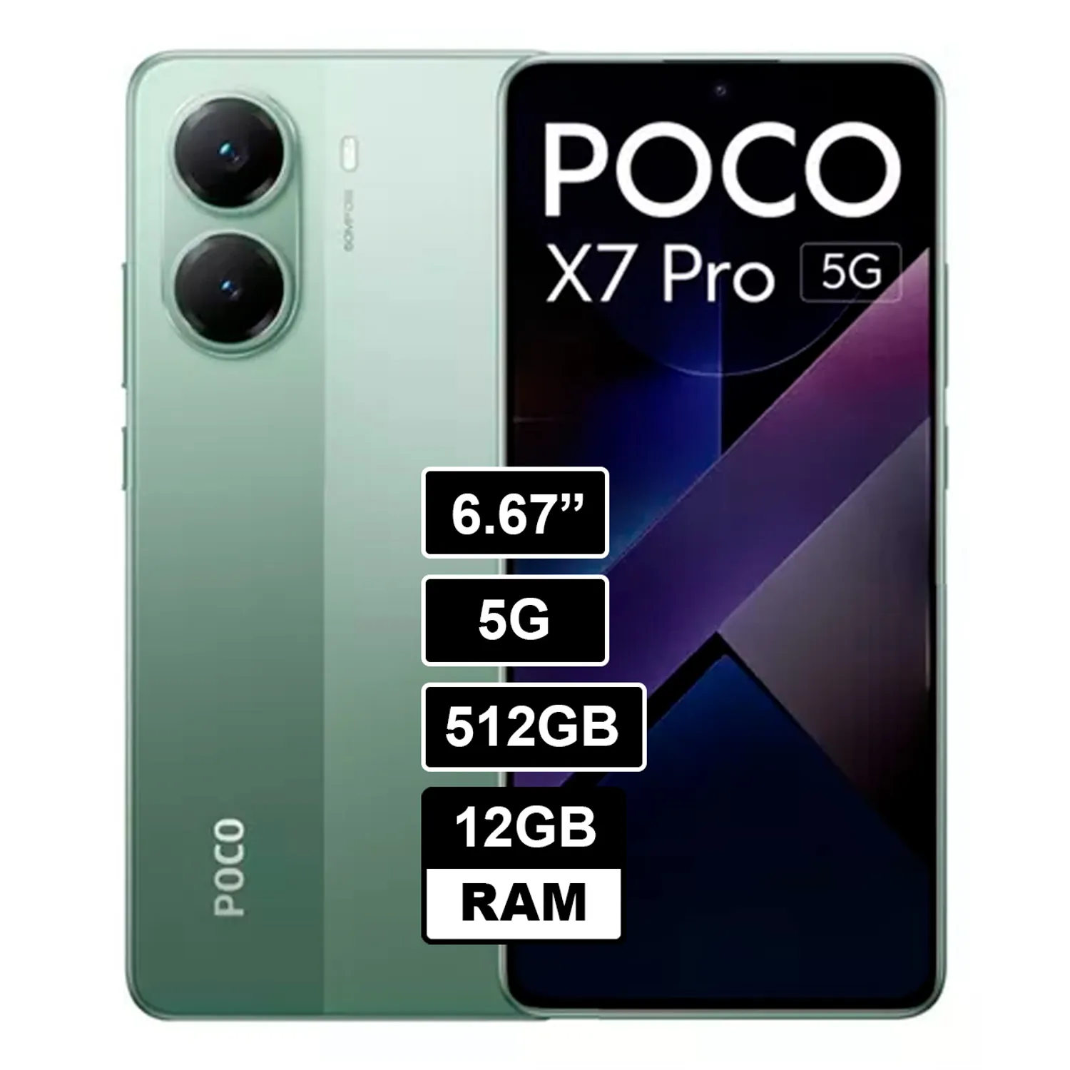 Celular Xiaomi Poco X7 Pro 5G 12GB 512GB Verde XIAOMI | Falabella Perú