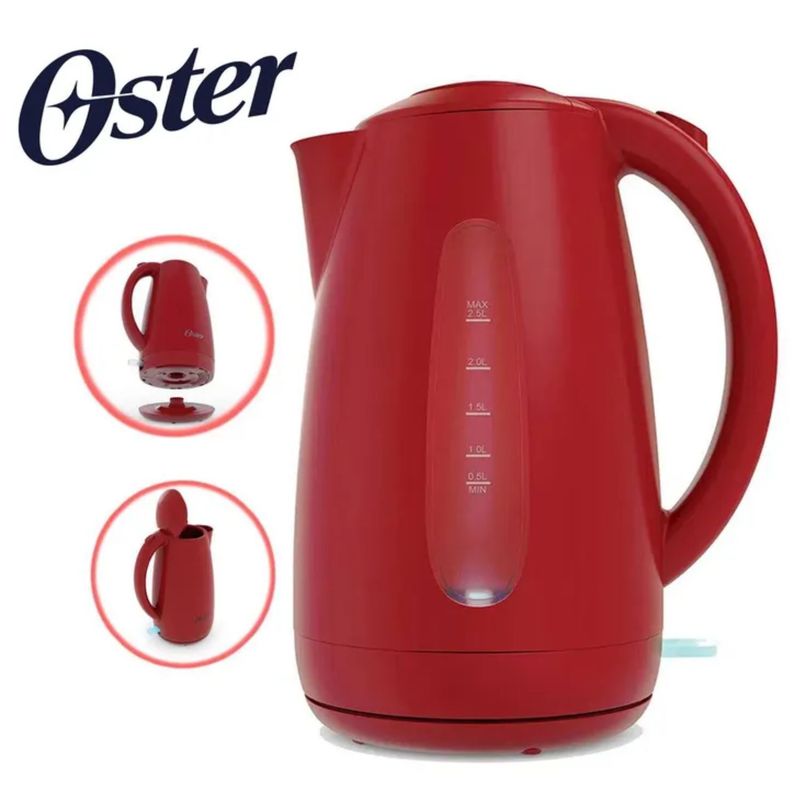OSTER - Hervidor Electrico Oster 2.5 LT 2200 W Rojo BVSTKED889R