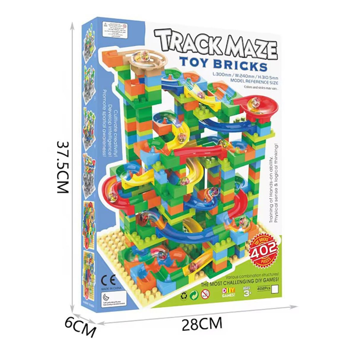 GENERICO - Track Maze Toy Bricks - Set de Construcción con 402 Piezas