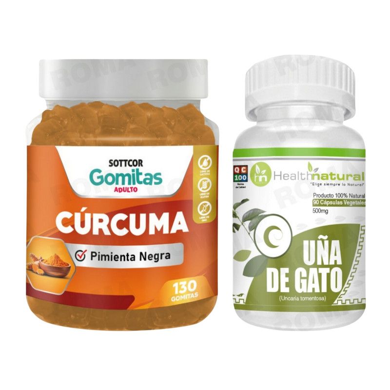 HEALTHNATURAL - GOMITAS CÚRCUMA + UÑA DE GATO HEALTHNATURAL