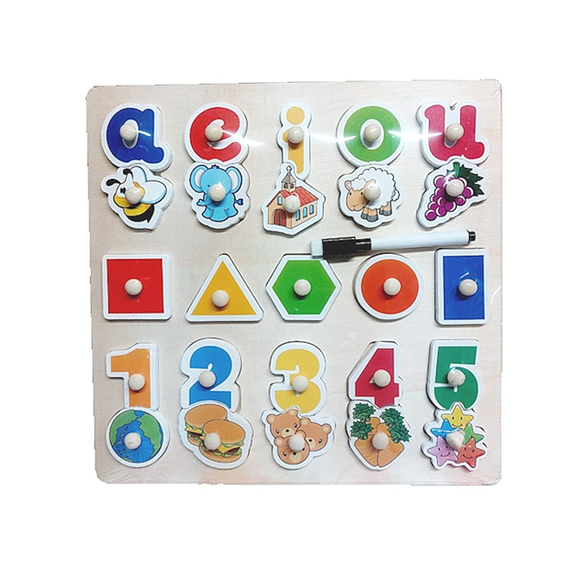 GENERICO - Rompecabezas  2 en 1 con  Pizarra Acrílica