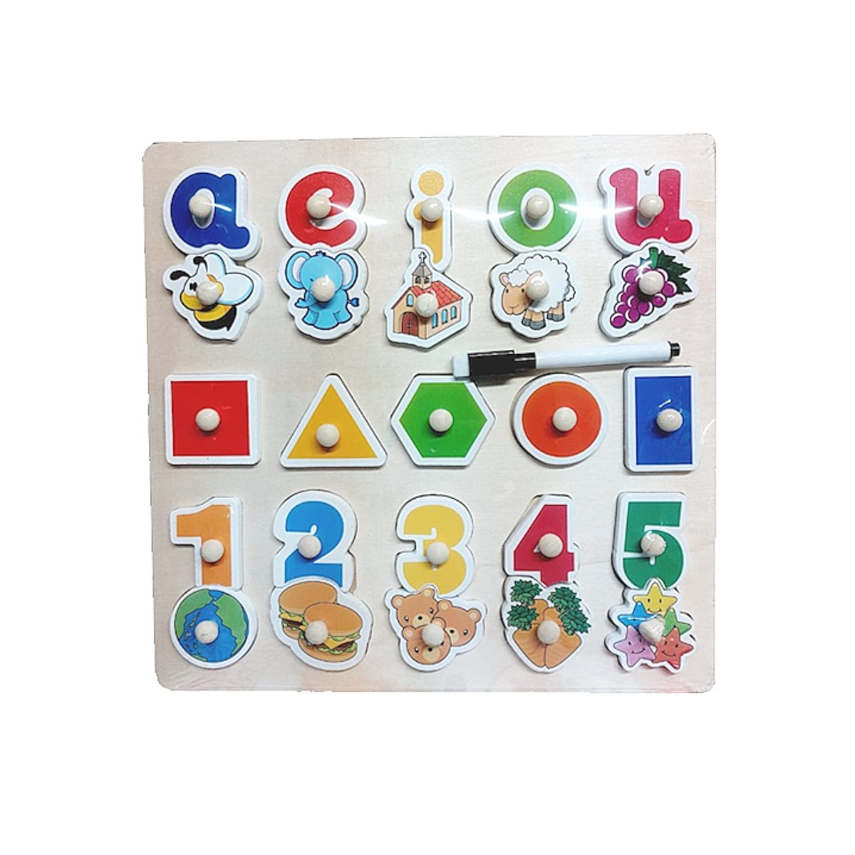 GENERICO - Rompecabezas  2 en 1 con  Pizarra Acrílica