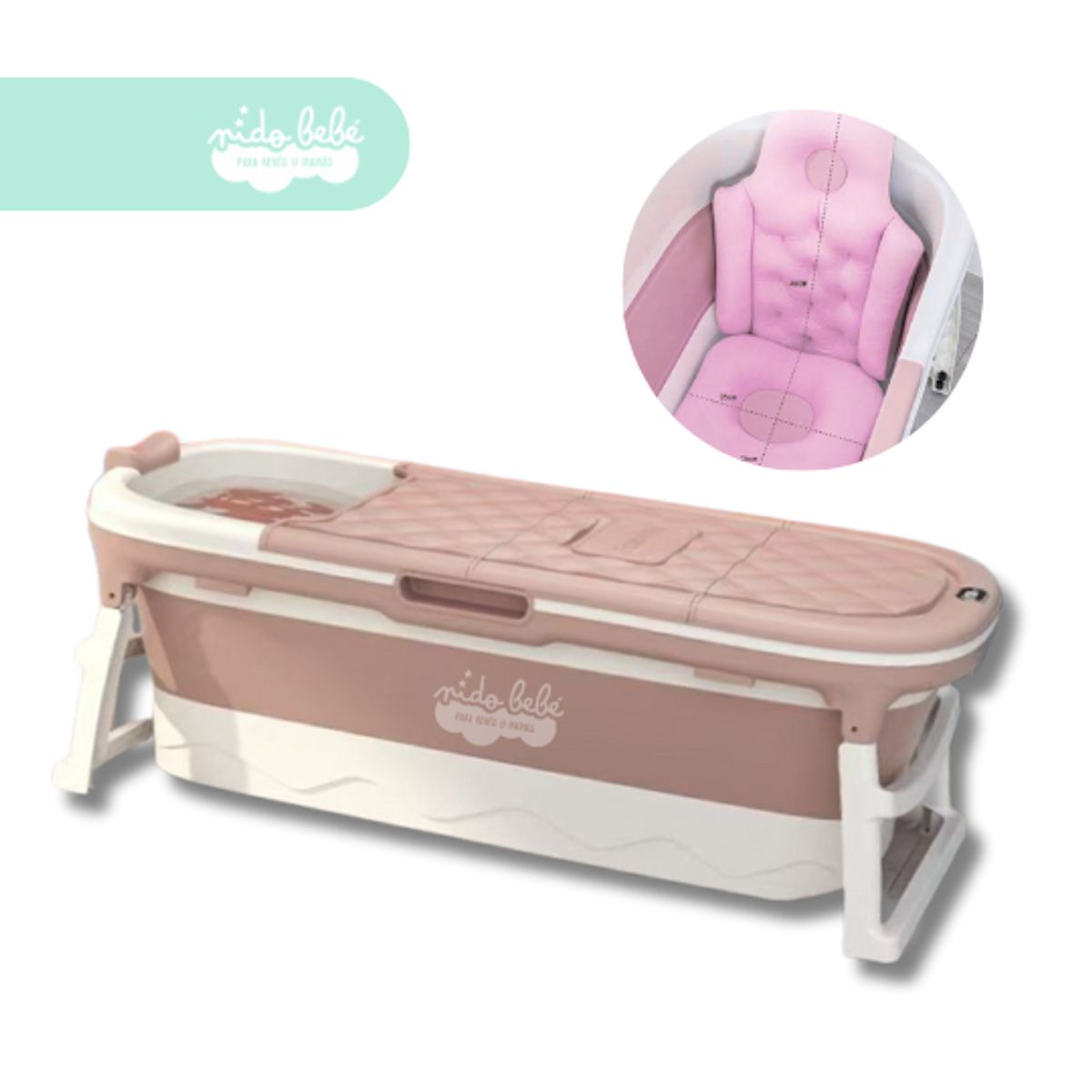 BABY - Bañera Plegable de adulto color rosado