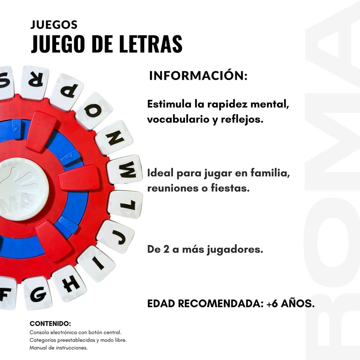 GENERICO - JUEGO DE LETRAS - JUEGO DE MESA