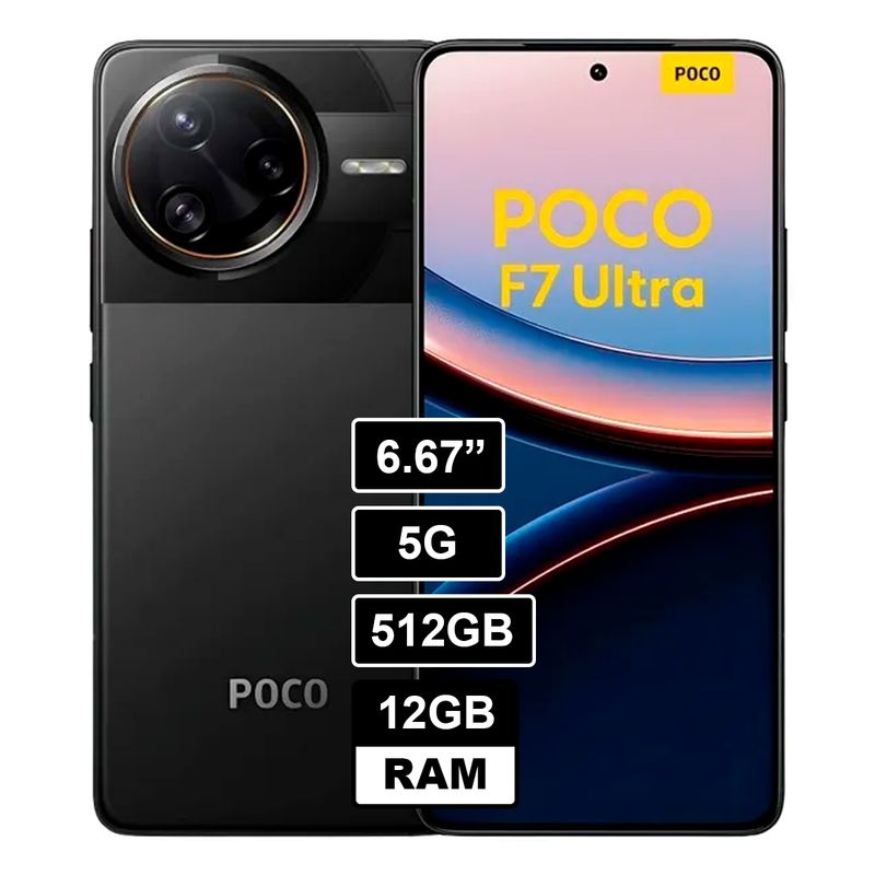 XIAOMI - Celular Poco F7 Ultra 5G 12GB RAM 512GB NEGRO