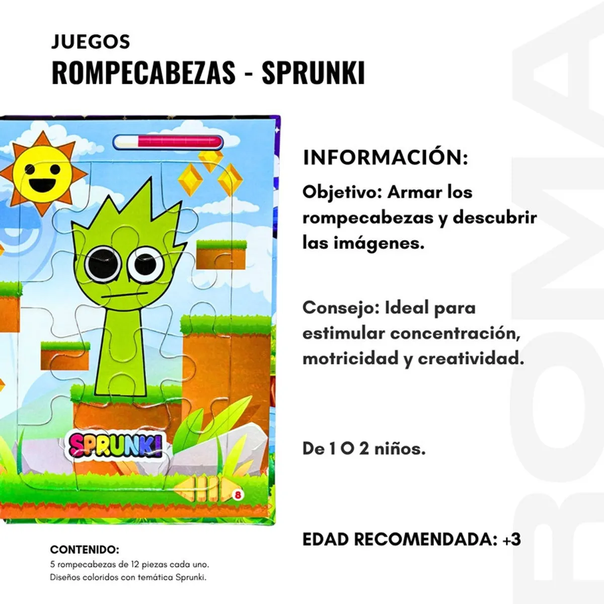 GENERICO - CUENTO ROMPECABEZAS PARA NIÑOS EDICIÓN SPRUNKI