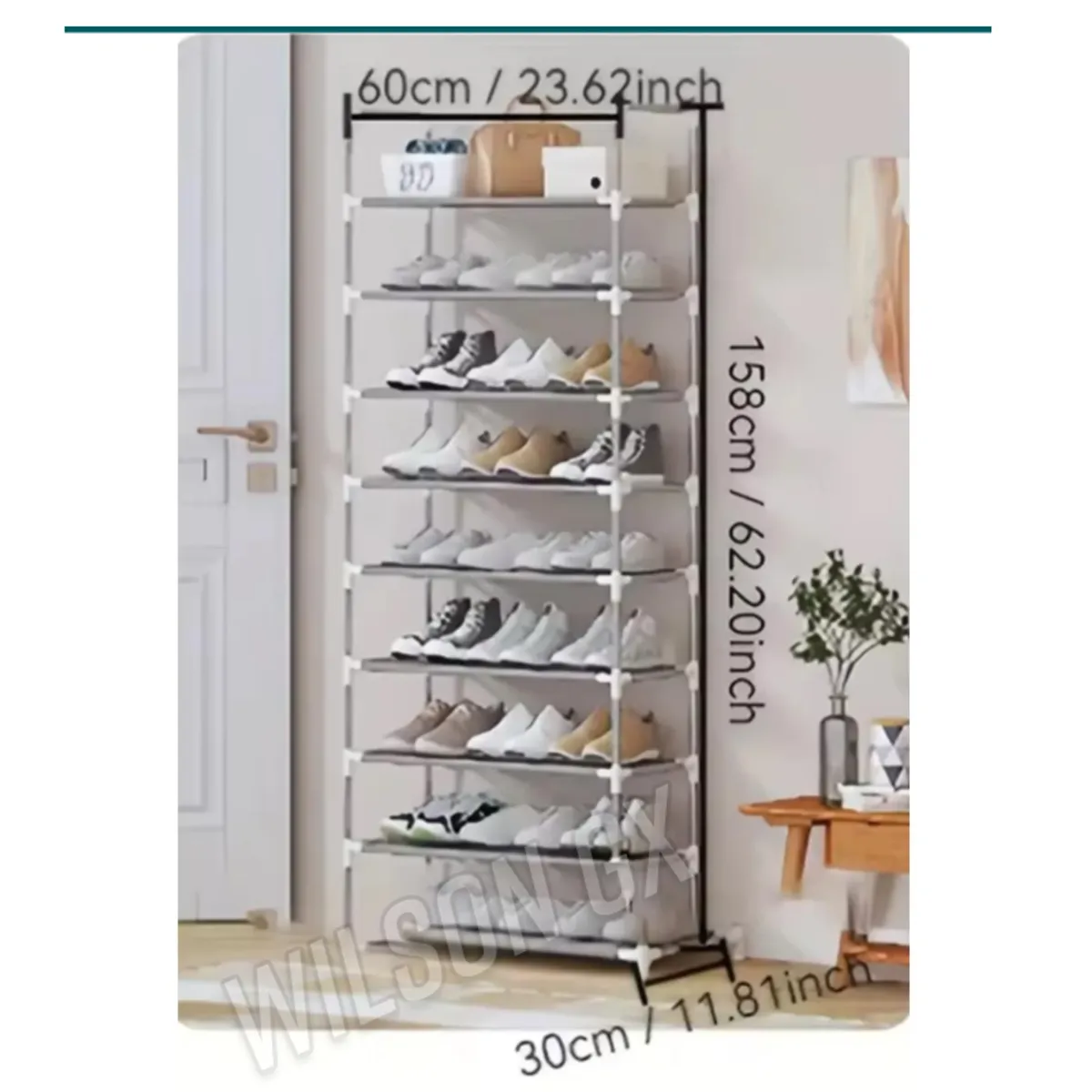 GENERICO - Organizador Estante de 9 Niveles para Zapatos Ropa Dormitorio 1.5 m