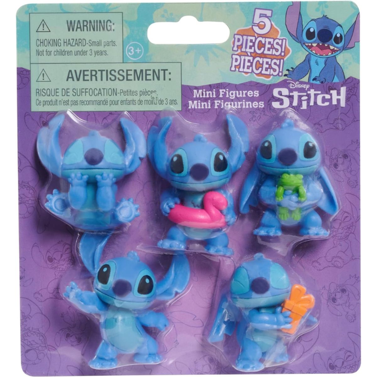 LILO & STITCH - STITCH MINI FIGURA 2.5" PACK DE 5  - STITCH