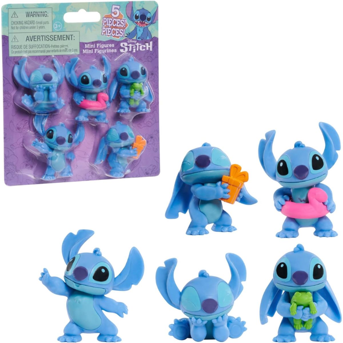 LILO & STITCH - STITCH MINI FIGURA 2.5" PACK DE 5  - STITCH
