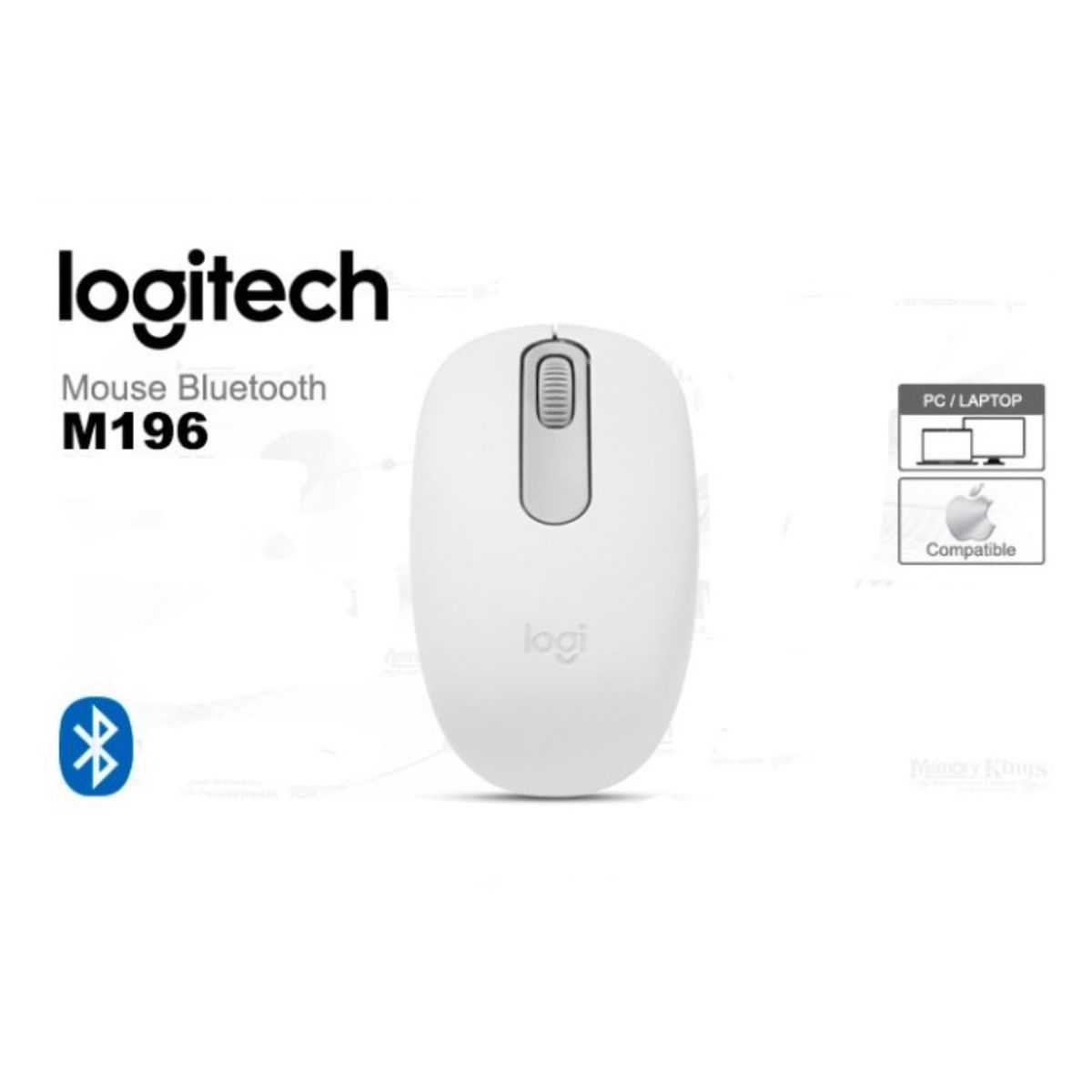 LOGITECH - Mouse Logitech M196 Bluetooth Blanco