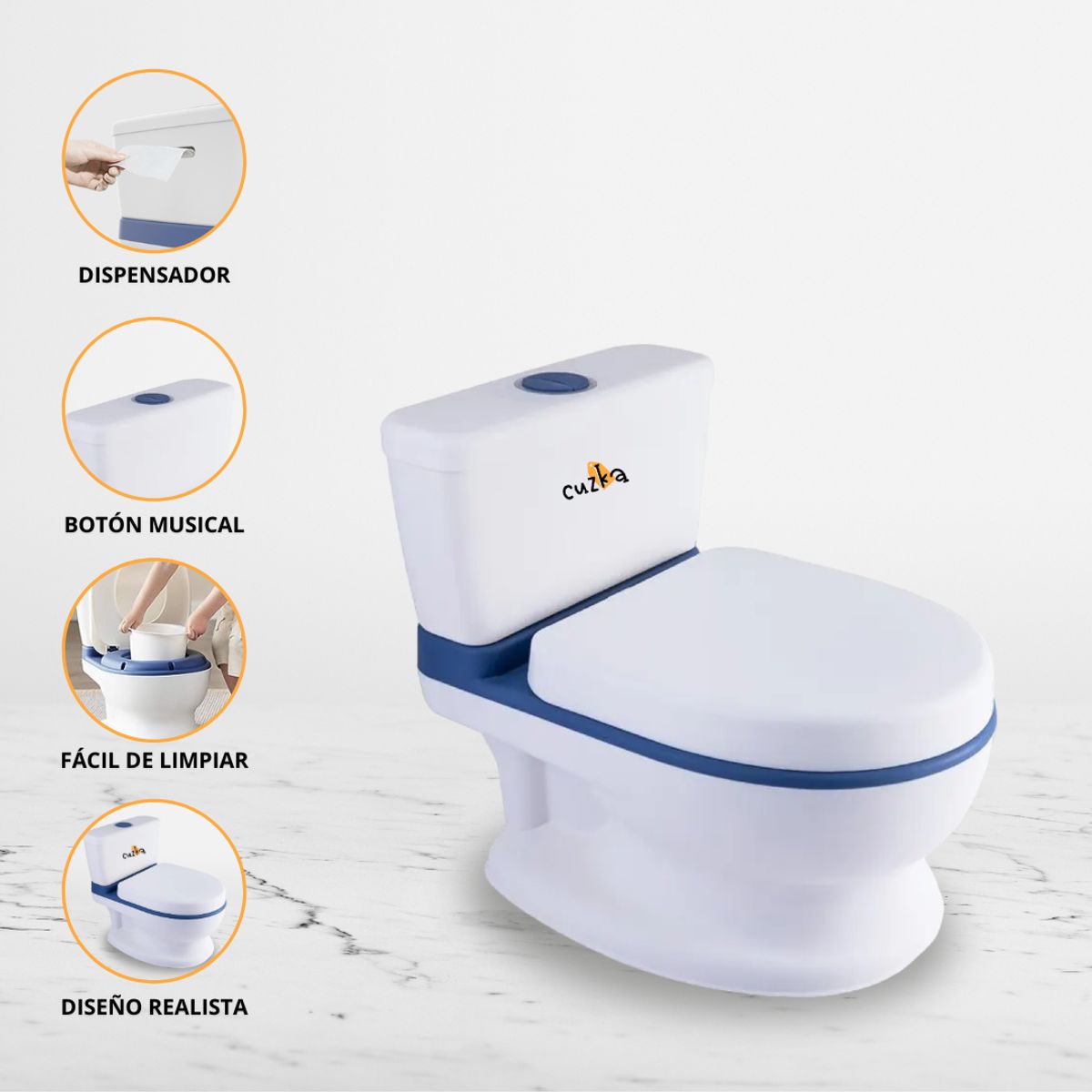 DOUX BEBE - Bacinica asiento 2 en 1 "INODORO" Blue