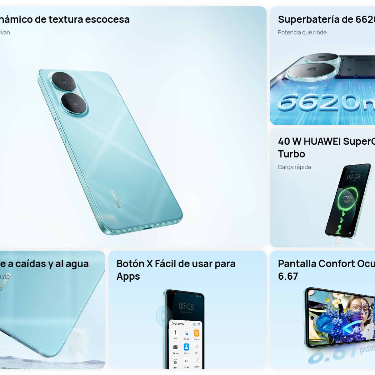 HUAWEI - Celular Huawei Nova Y73 Azul 8+256gb Dual Sim + Band 10 + FreeBuds SE 2