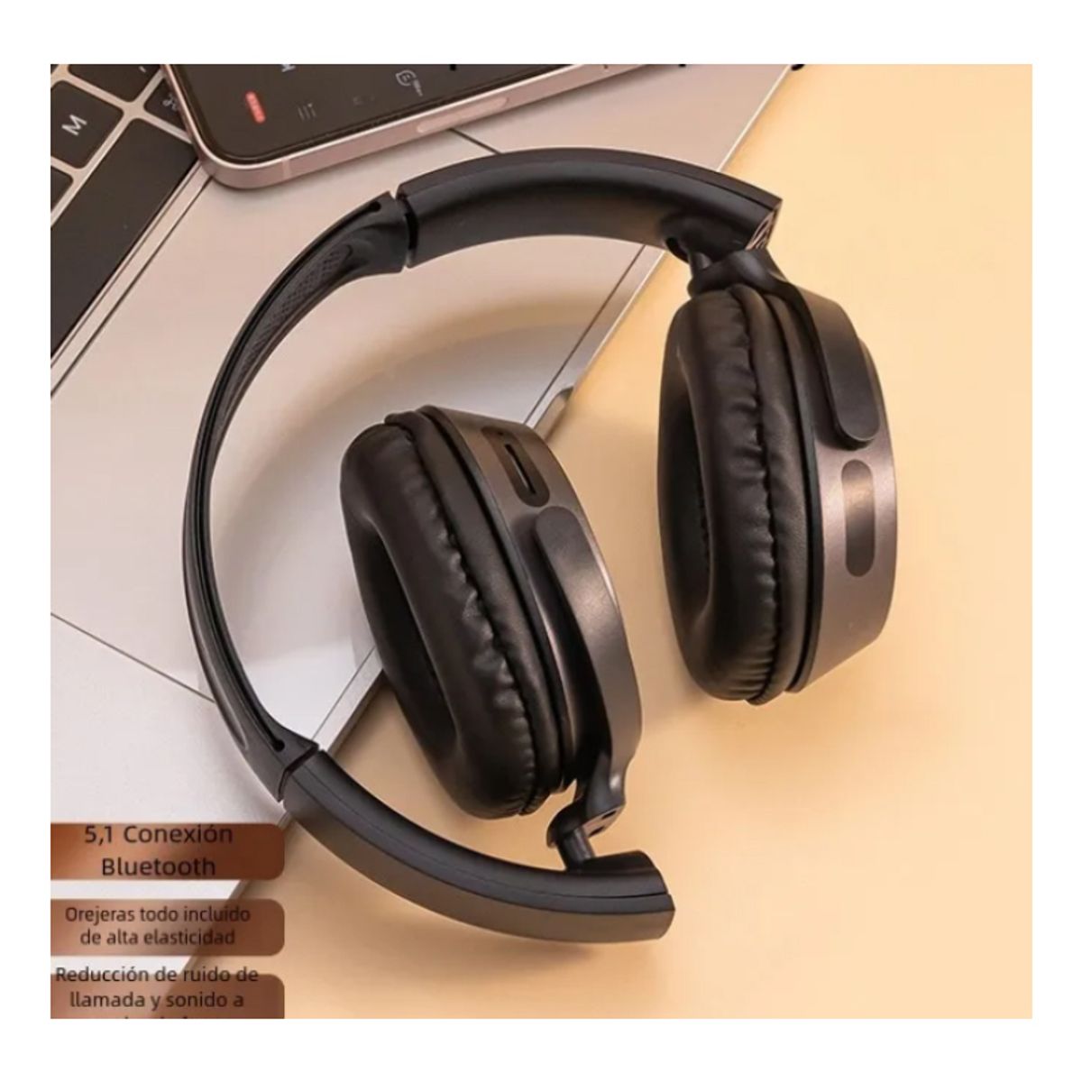 GENERICO - Audífonos Bluetooth Inalámbrico para PC Laptop Celular Negro