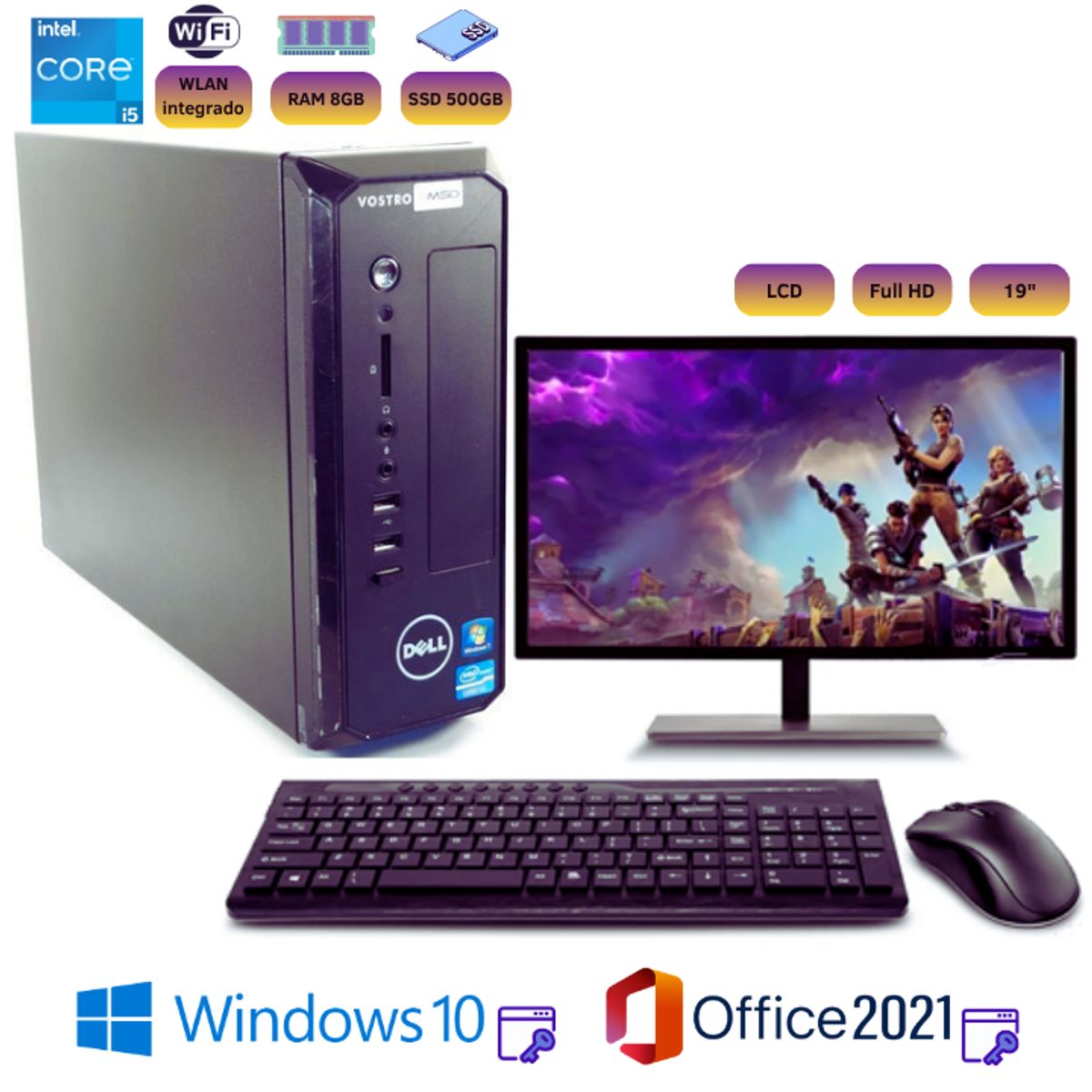 DELL - Computadora completa Dell D06S 500GB SSD 8GB RAM + W10P y Office 2021PP