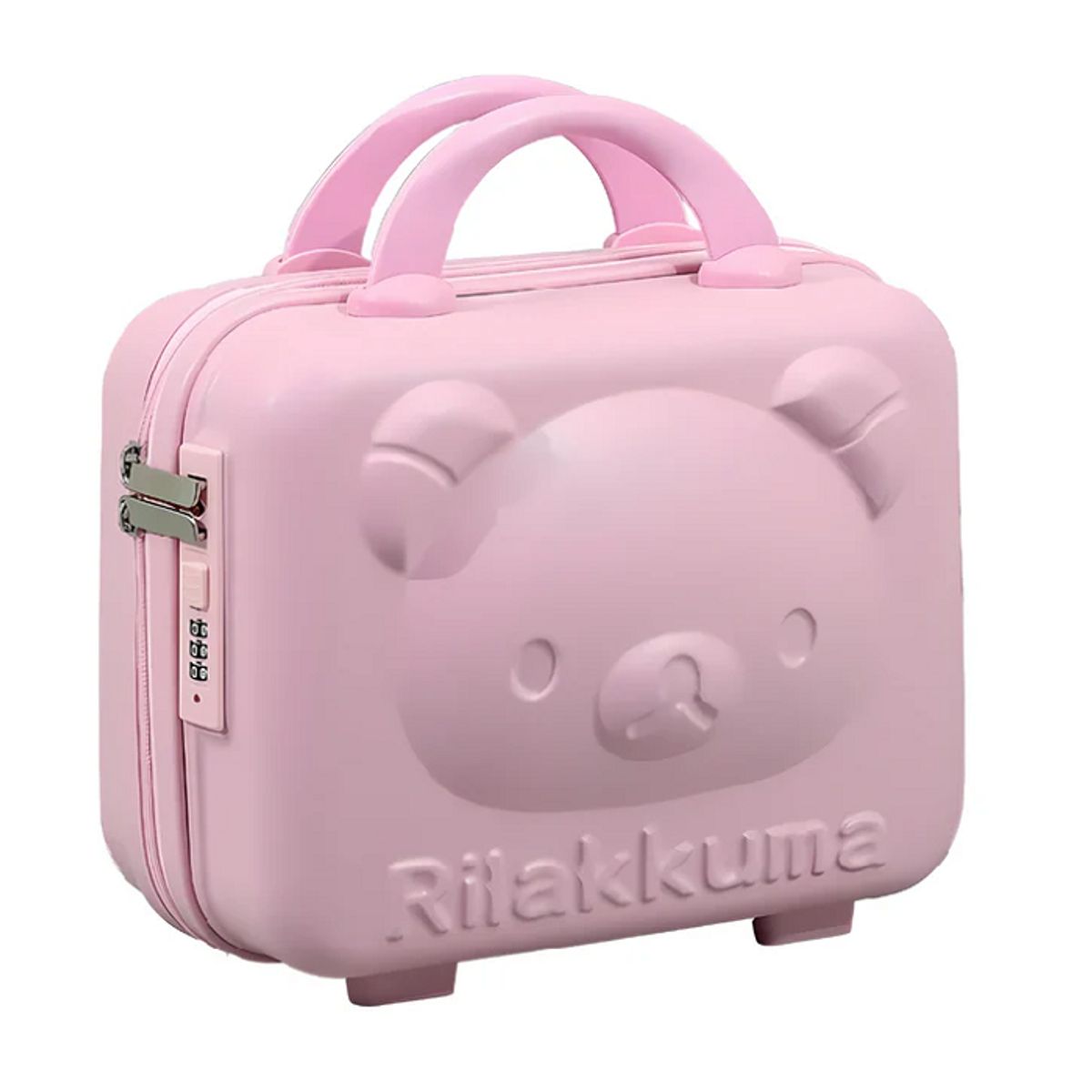 GENERICO - Maleta Neceser viajera Multiusos Kawai Con Clave Osito  Rosado