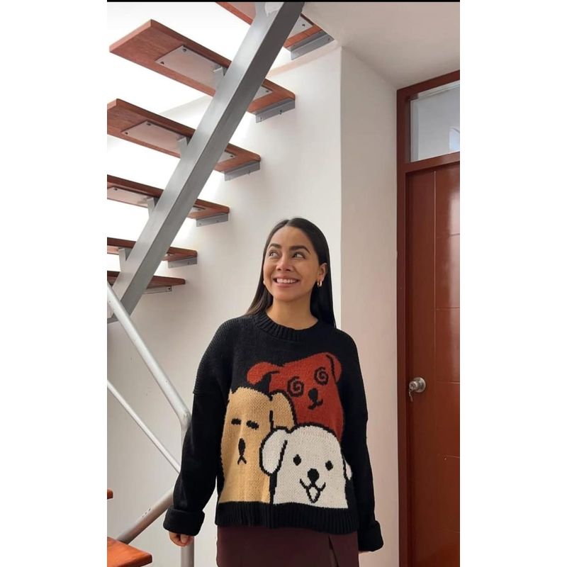 GENERICO - CHOMPA CARDIGAN PERROS ANIMADO