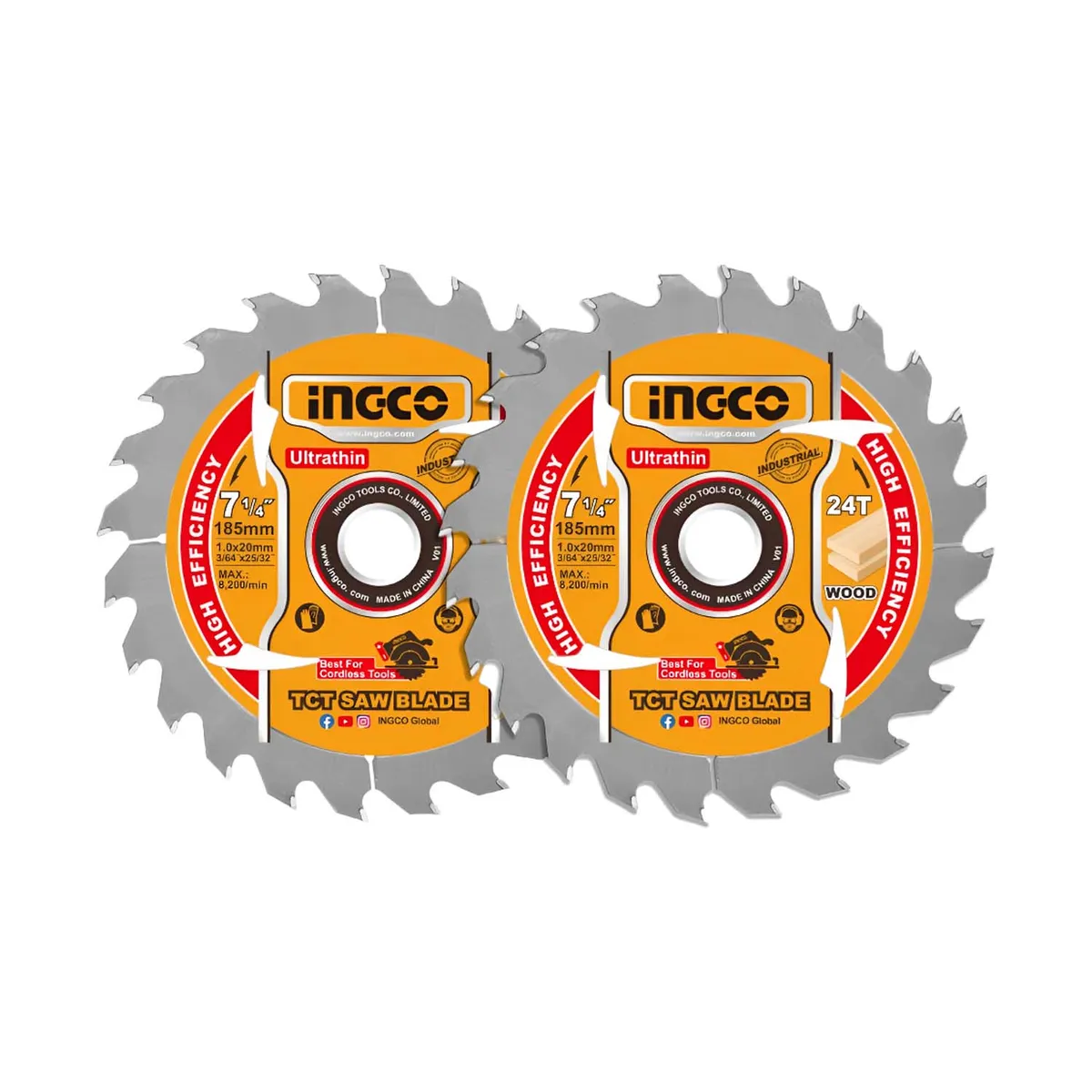 INGCO TOOLS - Set Hojas De Sierra Tct Ultrafinas 2pzs Ingco Carpintería