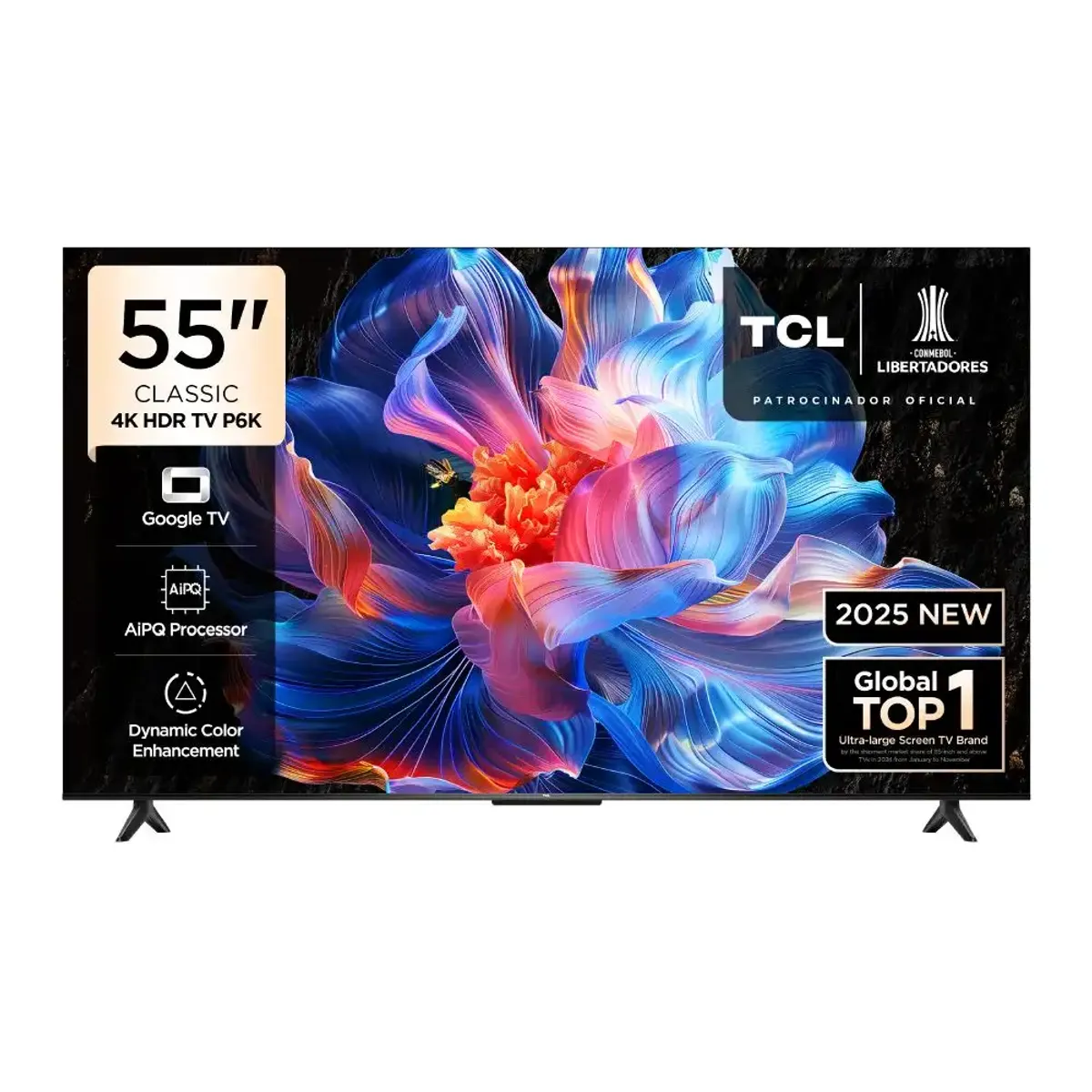 TCL - Televisor Smart UHD 4K 55 pulgadas TCL LED 55P6K