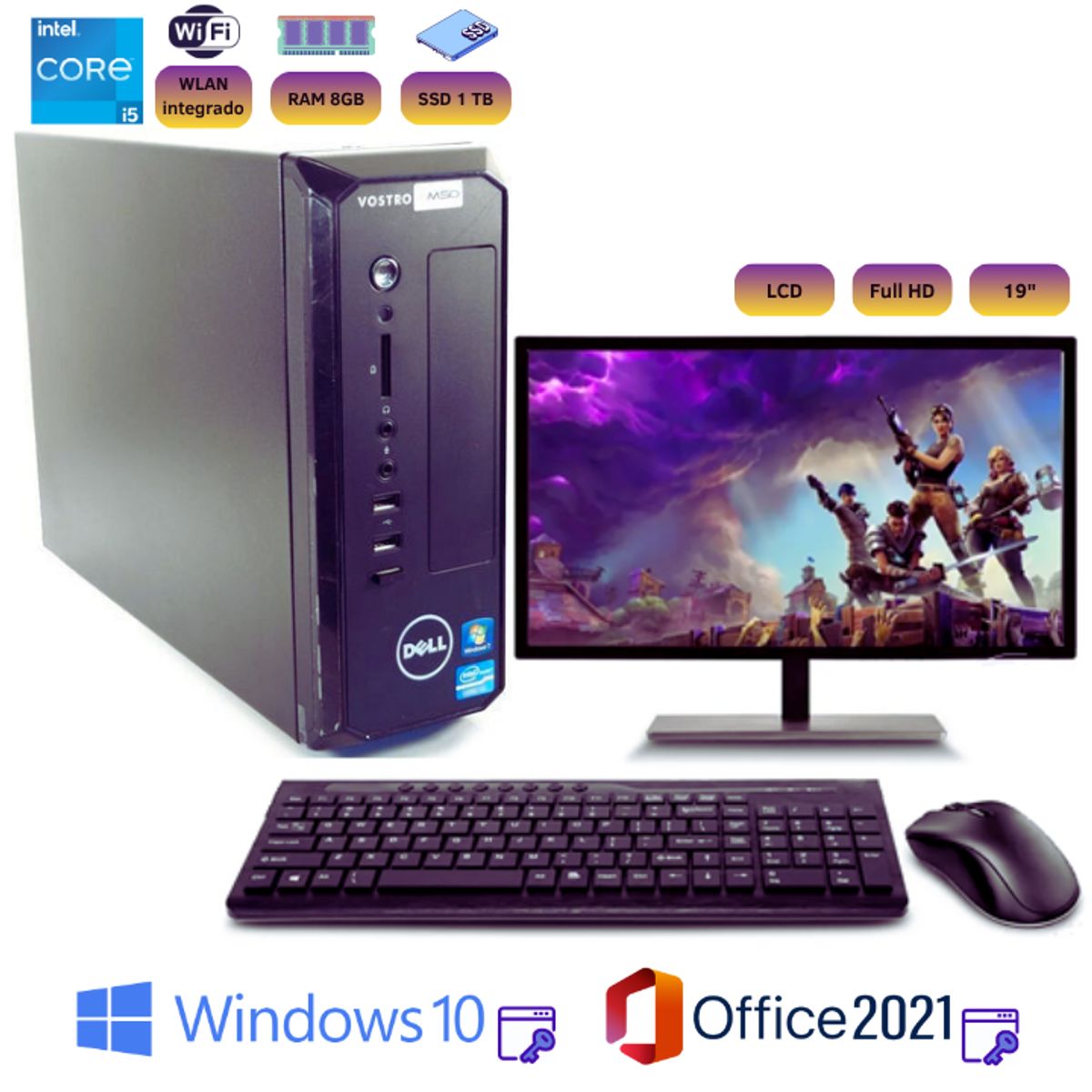 DELL - Computadora completa Dell D06S I5 1TB SSD 8GB RAM +W10P y Office 2021PP