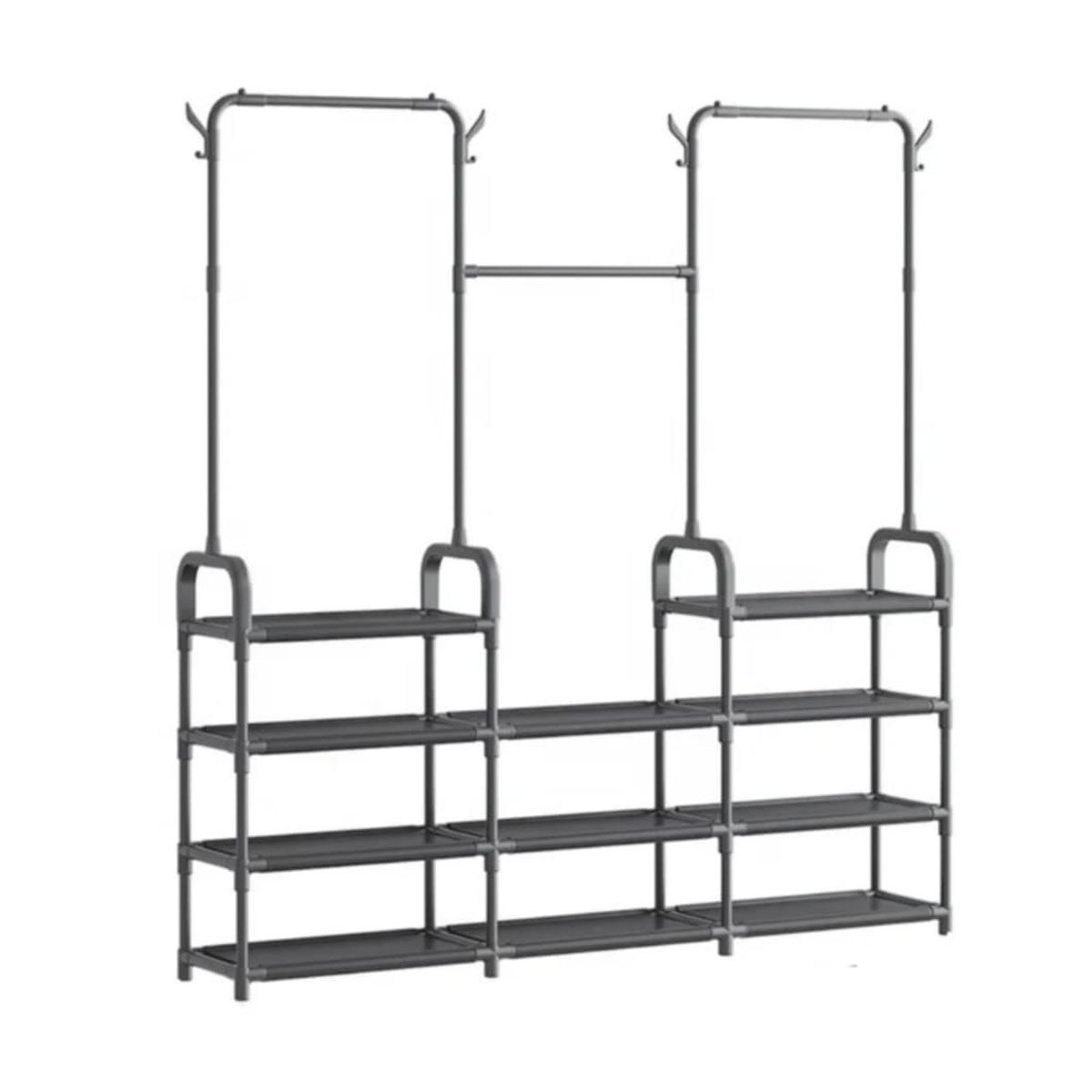 GENERICO - Perchero Organizador Colgador de Ropa de 3 Niveles Zapatero Moderno