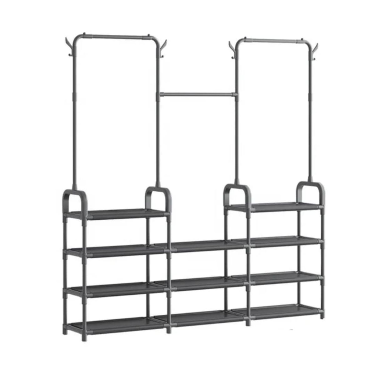 GENERICO - Perchero Organizador Colgador de Ropa de 3 Niveles Zapatero Moderno